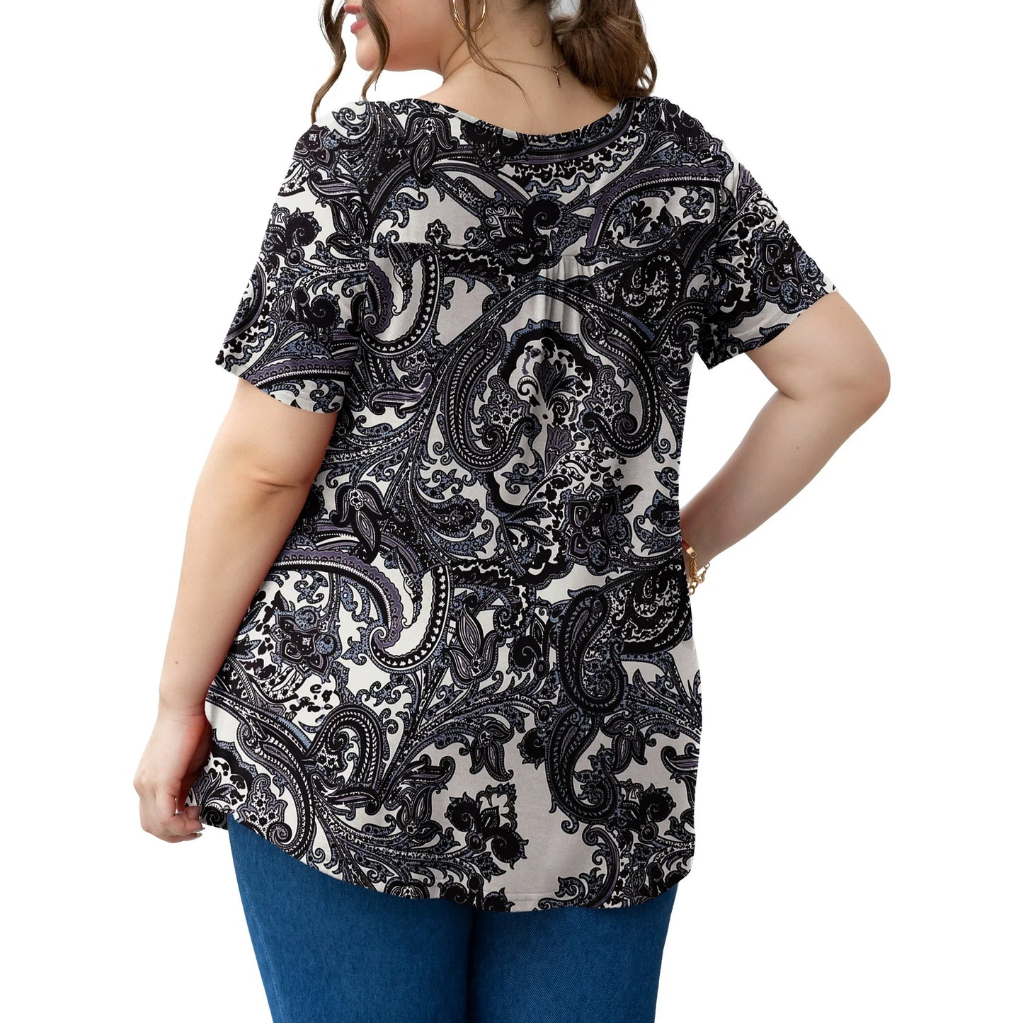 Women's short sleeve floral shirt