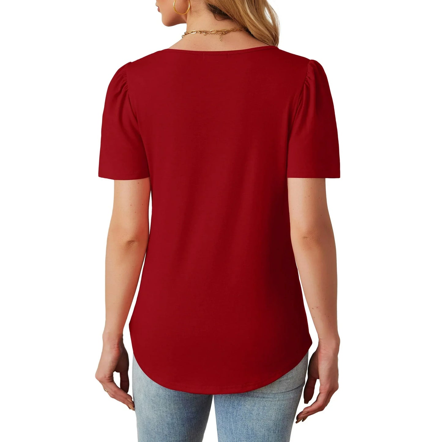 Elegant casual summer short-sleeved shirt