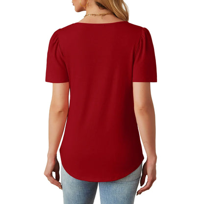 Elegant casual summer short-sleeved shirt