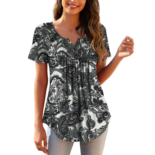 Women's short sleeve floral shirt